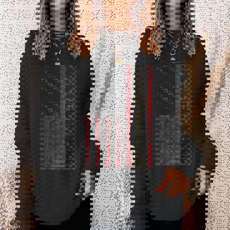 クールな愛国的なデンハム・スプリングス Usa 米国旗のギフトアイデア スウェットシャツ 彼女への贈り物