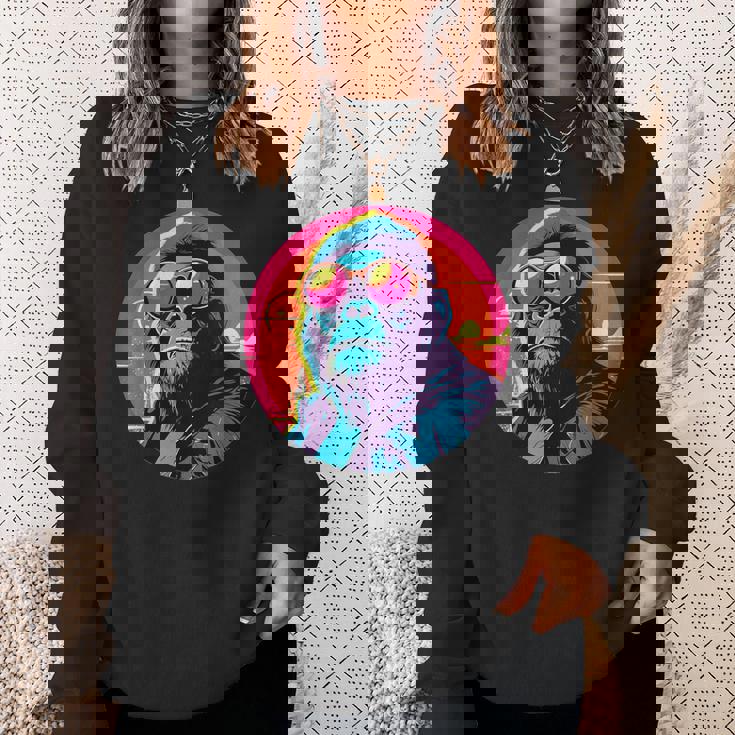 クールゴリラ サングラス付き サンセット ゴリラ スウェットシャツ 彼女への贈り物