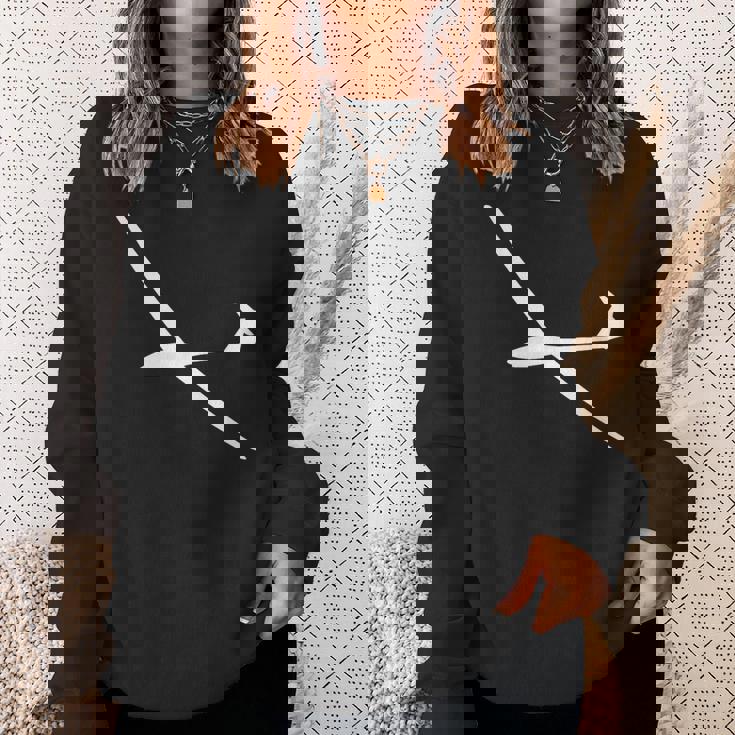 グライダー パイロット 高騰 飛行機 帆船 航空 スウェットシャツ 彼女への贈り物