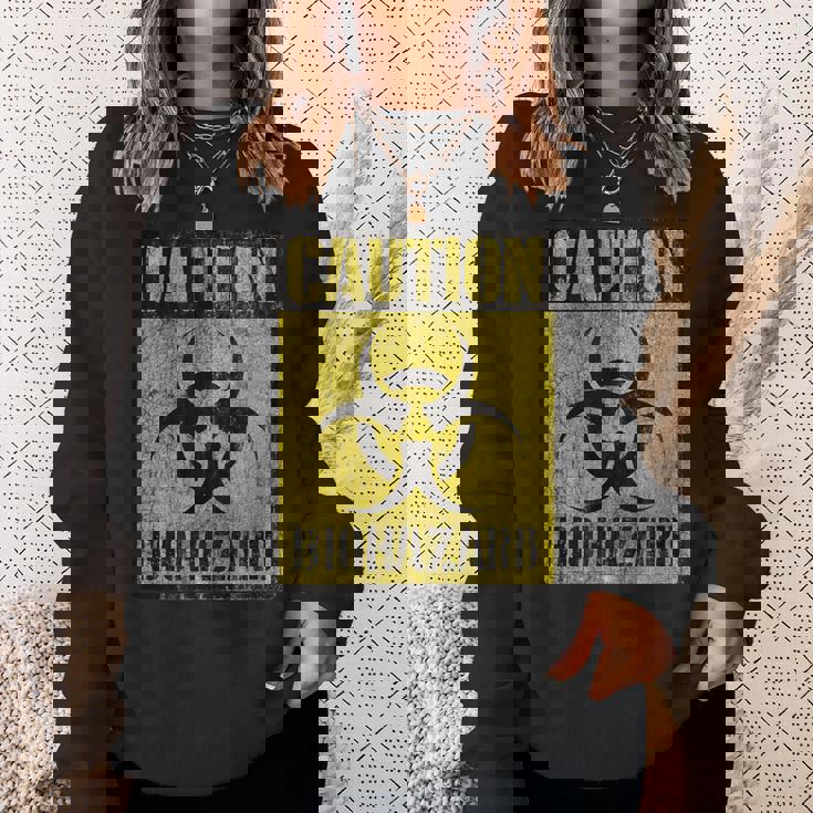 グランジ バイオハザード シンボル 黙示録後 警告サイン スウェットシャツ 彼女への贈り物