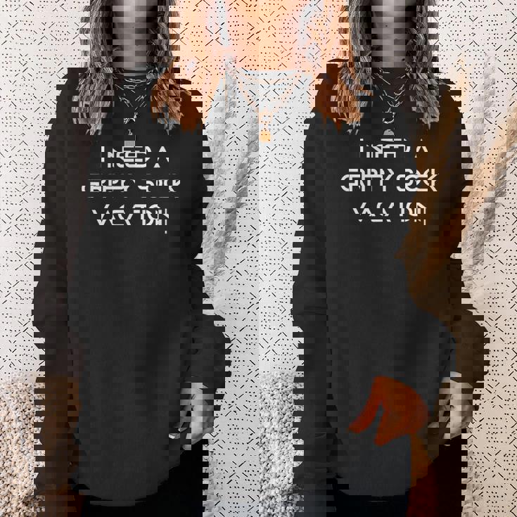 グリッピーソックスバケーションメンタルウェルネスが欲しい スウェットシャツ 彼女への贈り物