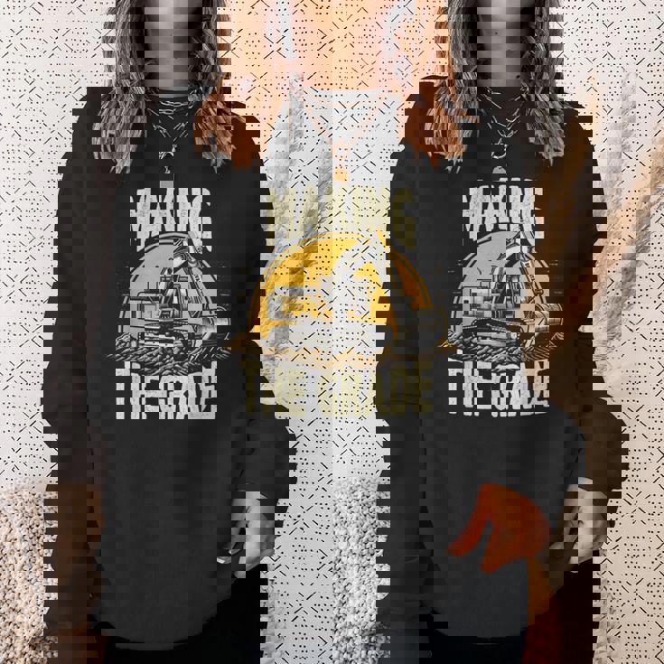 グレードトラックホー掘削機グレーディング請負業者を作る スウェットシャツ 彼女への贈り物