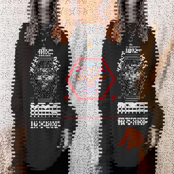 ケージファイティングで生き残るための総合格闘技mmaファイト 長袖tシャツ スウェットシャツ 彼女への贈り物