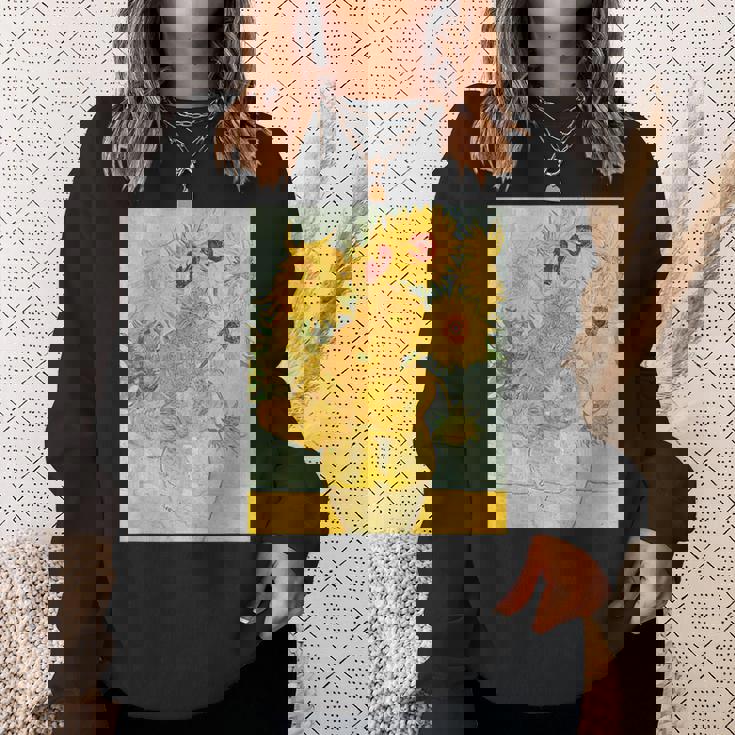 ゴッホのひまわりアートアーティスト向け スウェットシャツ 彼女への贈り物