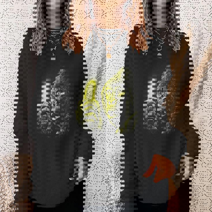 ゴリラとバナナ スウェットシャツ 彼女への贈り物