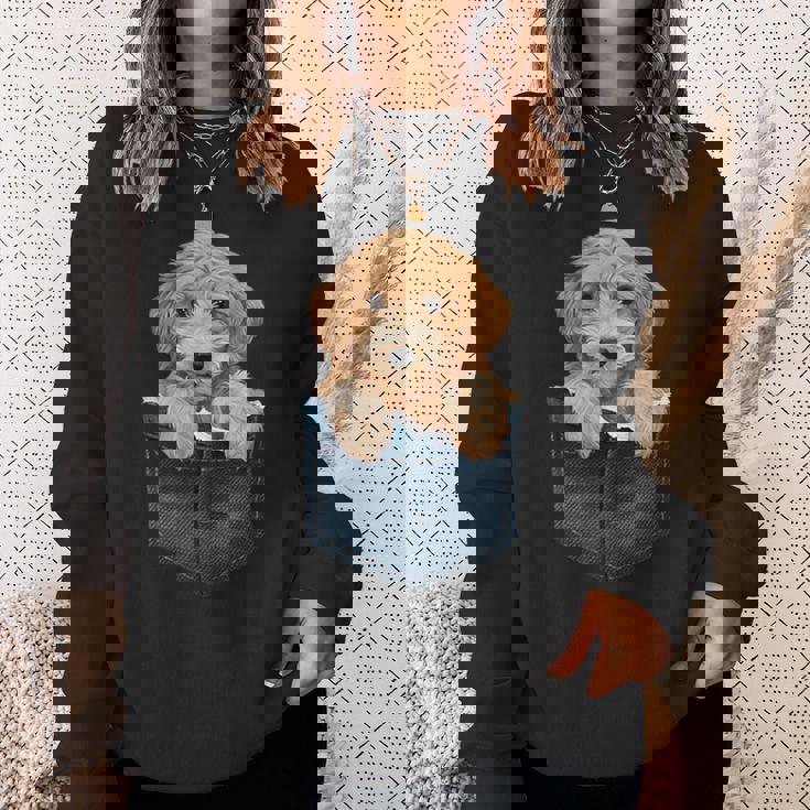 ゴールデンドゥードル 子犬 バッグ かわいい 犬 スウェットシャツ 彼女への贈り物