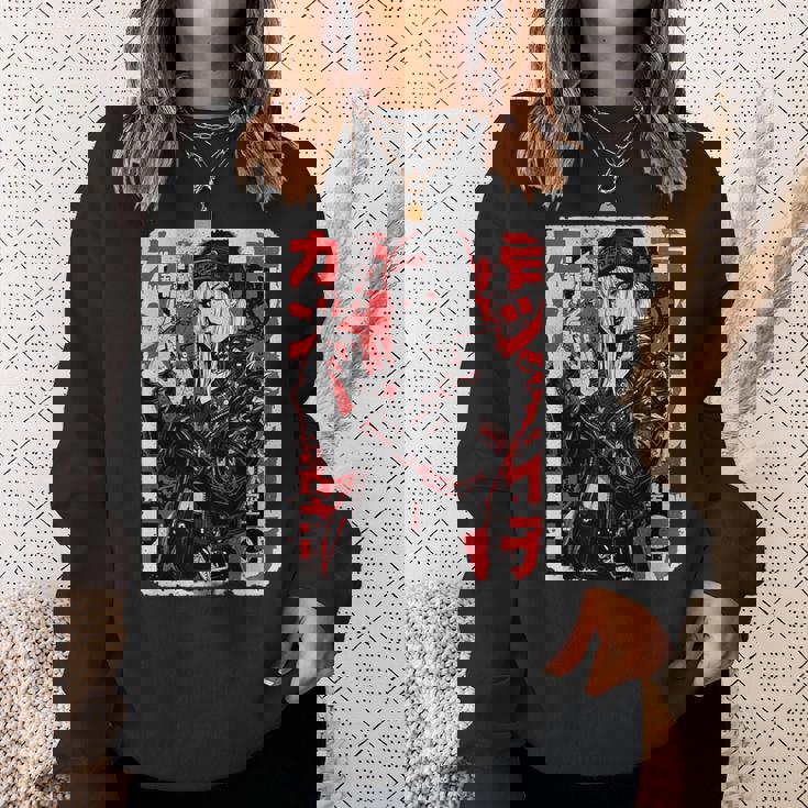 サイバーパンク パンクガール 日本のストリートウェア スウェットシャツ 彼女への贈り物