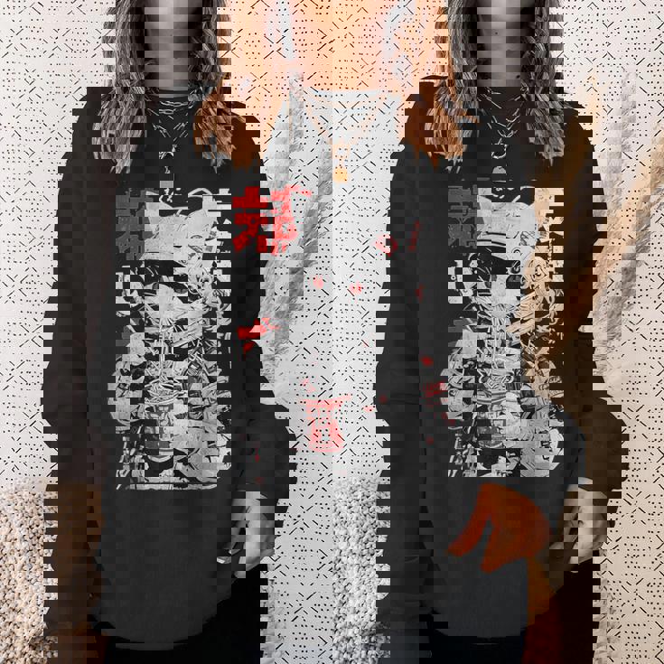 サイバーパンク 宇宙 猫ラーメン 日本のストリートウェア スウェットシャツ 彼女への贈り物