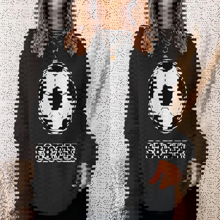 サッカー（サッカー部）Soccer 部活 クラブ【サッカーボール】スポーツ フットボール グッズ ウェア イラスト スウェットシャツ 彼女への贈り物