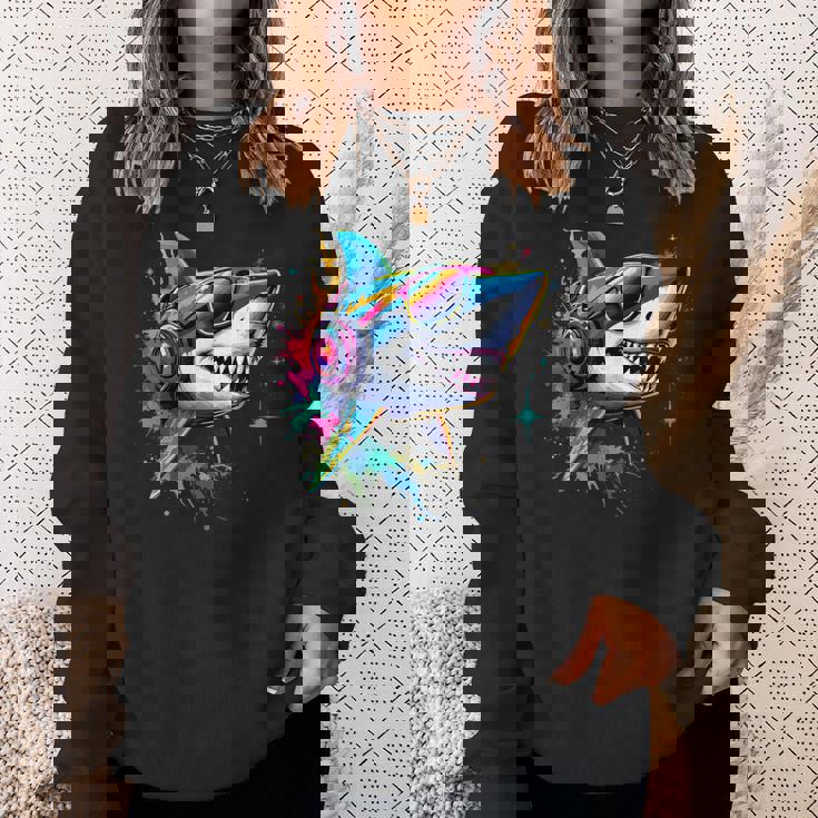 サメのモチーフ サメ タイガーシャーク オグロメジロザメ ホオジロザメ スウェットシャツ 彼女への贈り物