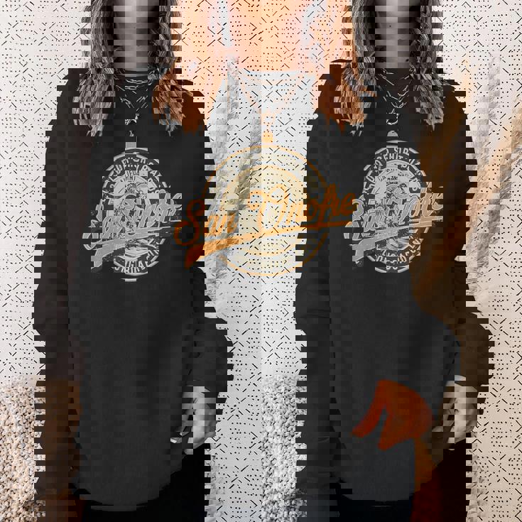 サンオノフレ ロングボードのみのレトロ ウェーブ サーフィン スウェットシャツ 彼女への贈り物