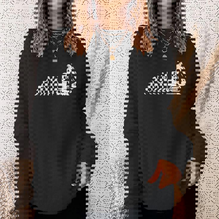 ショベルドライバー進化重機オペレーター スウェットシャツ 彼女への贈り物