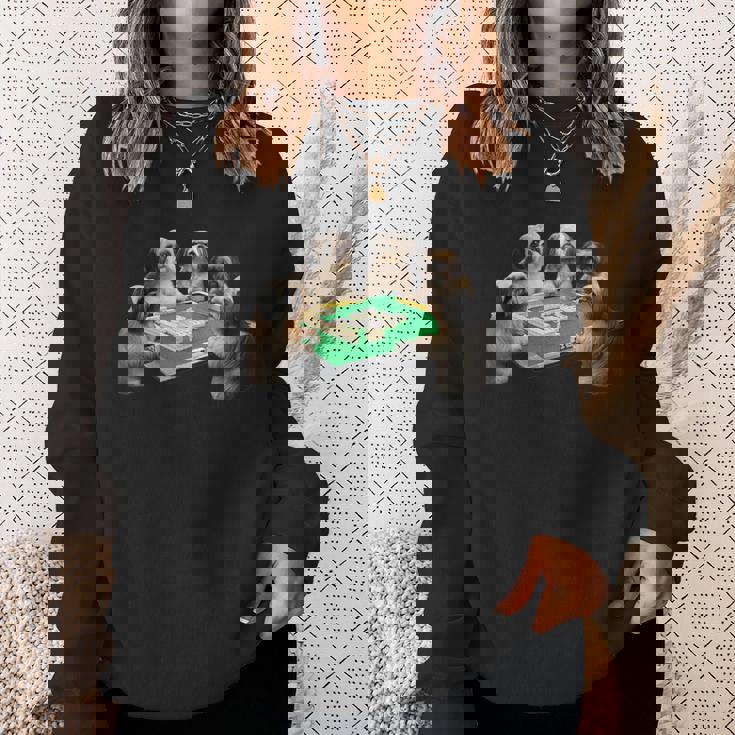 シーズー イヌ 麻雀 面白いtシャツ 犬 文字入り メンズ おもしろ 面白い 服 おもしろグッズ ネタ 雀士 スウェットシャツ 彼女への贈り物