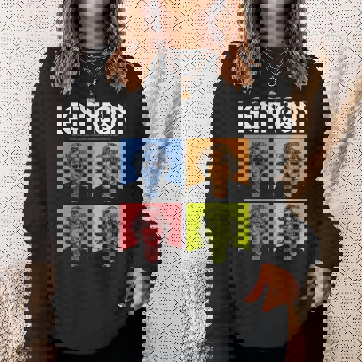 ジョン・レノン カラーブロック 長袖tシャツ スウェットシャツ 彼女への贈り物