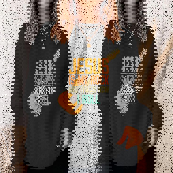 ジーザス・イズ・マイ・ロック・アンド・ザット・イズ・ハウ・アイ・ロール クリスチャン スウェットシャツ 彼女への贈り物