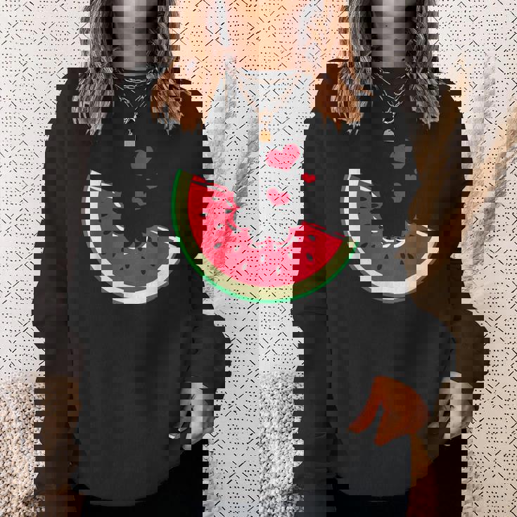 スイカ スライス メロン 夏休み シーズン フルーツ愛好家 スウェットシャツ 彼女への贈り物