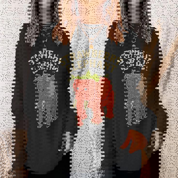 ストロベリーエレファント 面白いイタリアンブレインロットゲームミーム スウェットシャツ 彼女への贈り物