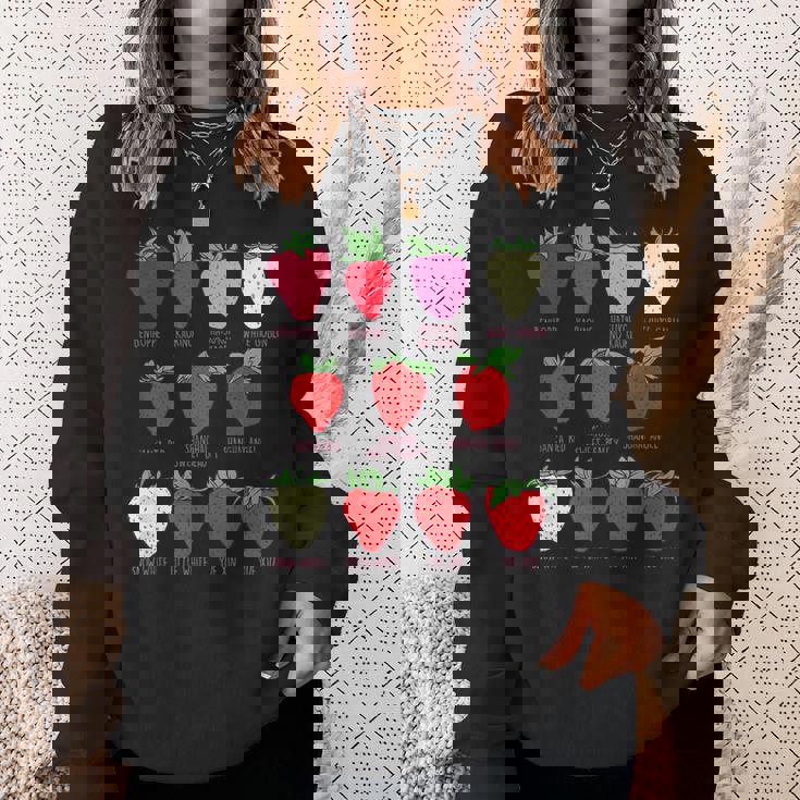 ストロベリーフルーツシャツ イチゴの種類 コテージコア スウェットシャツ 彼女への贈り物