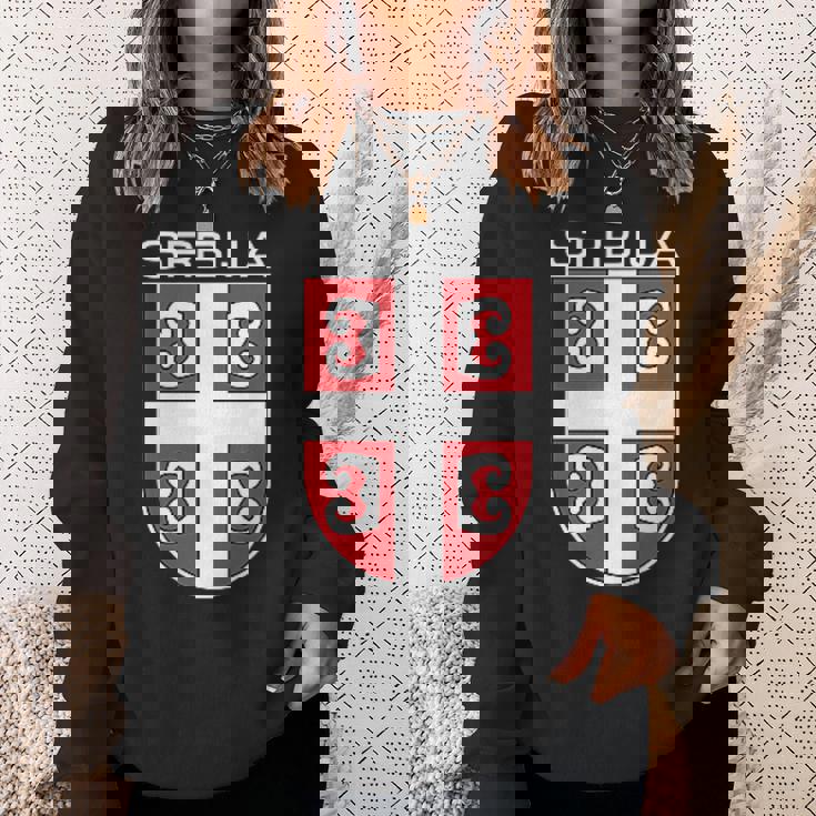 セルビアクロスシールドセルビアアーム。 スウェットシャツ 彼女への贈り物