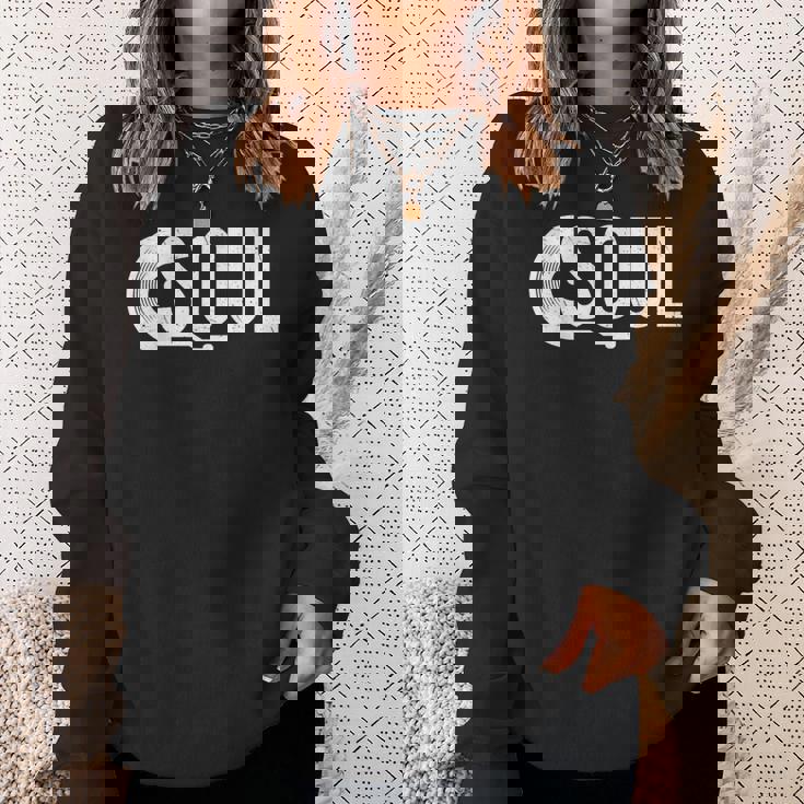 ソウルレコード ジャズ ファンク ターンテーブル ビニールミュージック サクソフォン ピアノ スウェットシャツ 彼女への贈り物