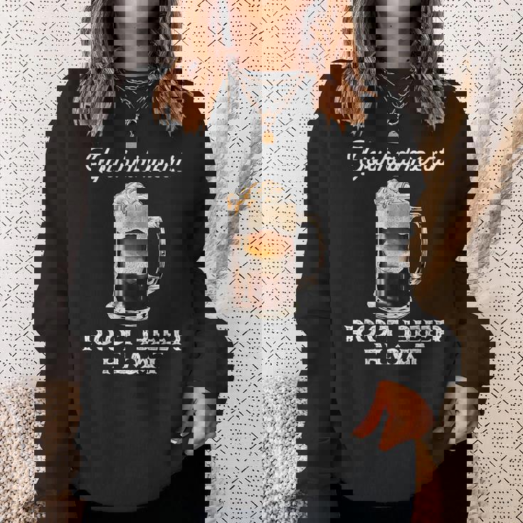 ソーダ愛好家のためのかわいいルートビアフロート格言 スウェットシャツ 彼女への贈り物