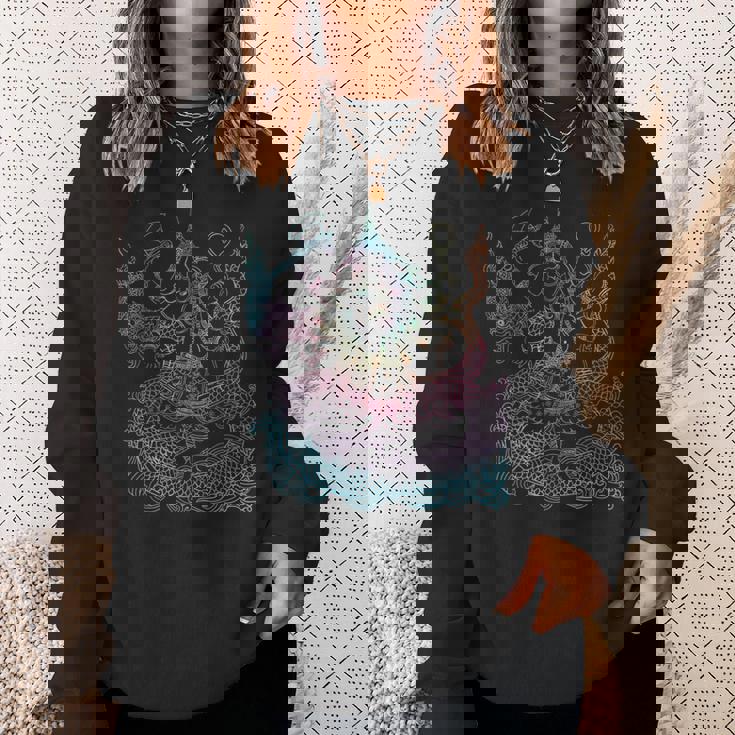 タイダイ ガネーシュ シバ インド 神 スピリチュアル スウェットシャツ 彼女への贈り物