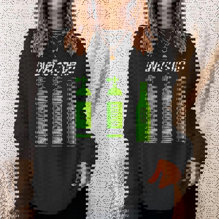 ダイバー ダイエット ビール おもしろ スキューバダイビング スウェットシャツ 彼女への贈り物