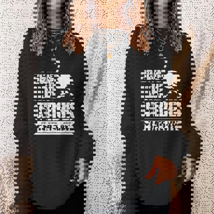 ダチョウが大好きだからだからダチョウ スウェットシャツ 彼女への贈り物