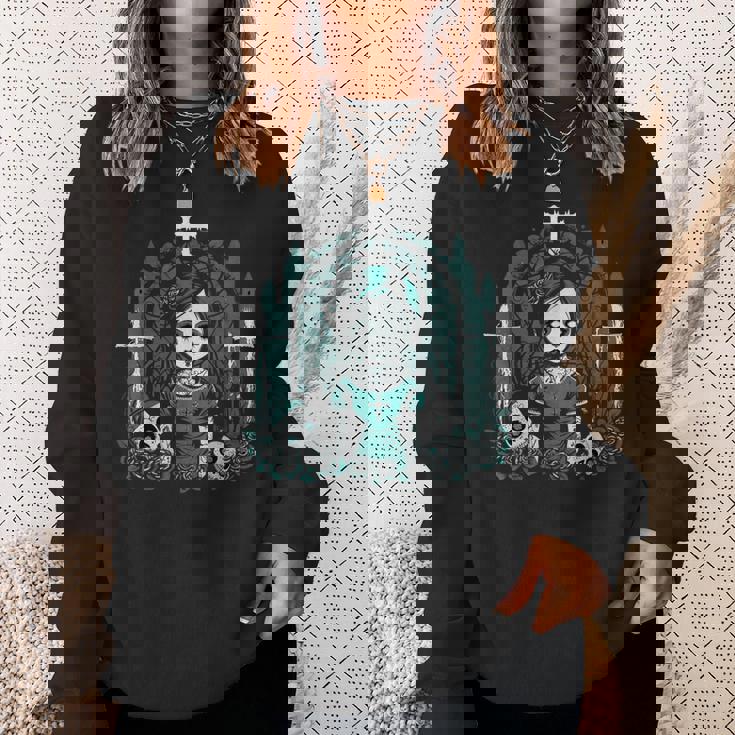 ダーク ゾンビ ゴシック人形 ちびスタイルと不気味な スウェットシャツ 彼女への贈り物