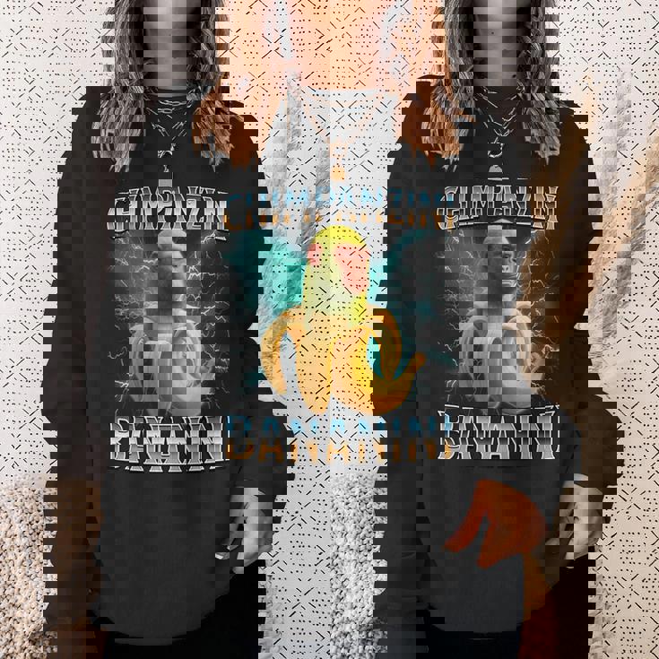 チンパンジーニ バナニーニ イタリアンブレイン 長袖tシャツ スウェットシャツ 彼女への贈り物