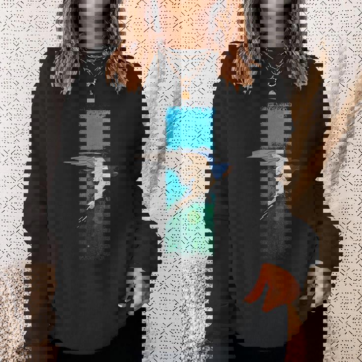 ツバメ鳥のグラフィック スウェットシャツ 彼女への贈り物