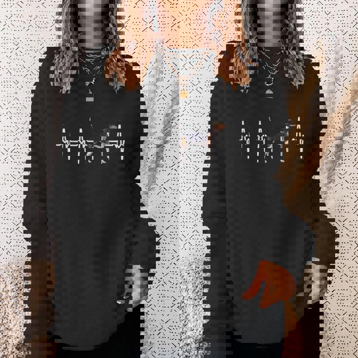 ツリーイング・ウォーカー・クーンハウンド・ハートビート・ラブ・マイ・ドッグ スウェットシャツ 彼女への贈り物