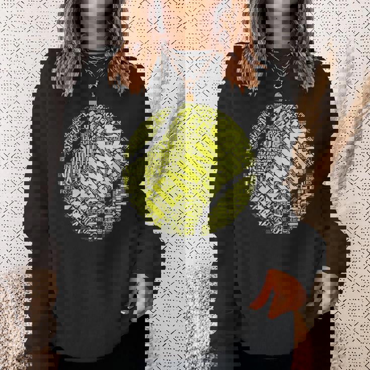 テニス 面白いtシャツ ボール おもしろ 服 ネタ メンズ レディース テニス部 おもしろグッズ 大人 子供 スウェットシャツ 彼女への贈り物