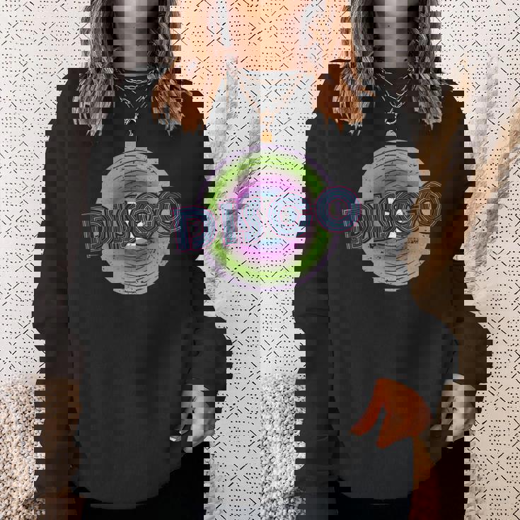 ディスコビニールレコード スウェットシャツ 彼女への贈り物