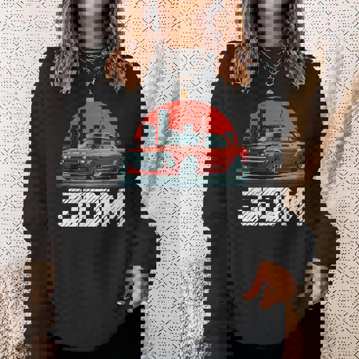 ディストレス Jdm レジェンド ドリフト レース レッドカー 東京スカイライン ギフト 長袖tシャツ スウェットシャツ 彼女への贈り物