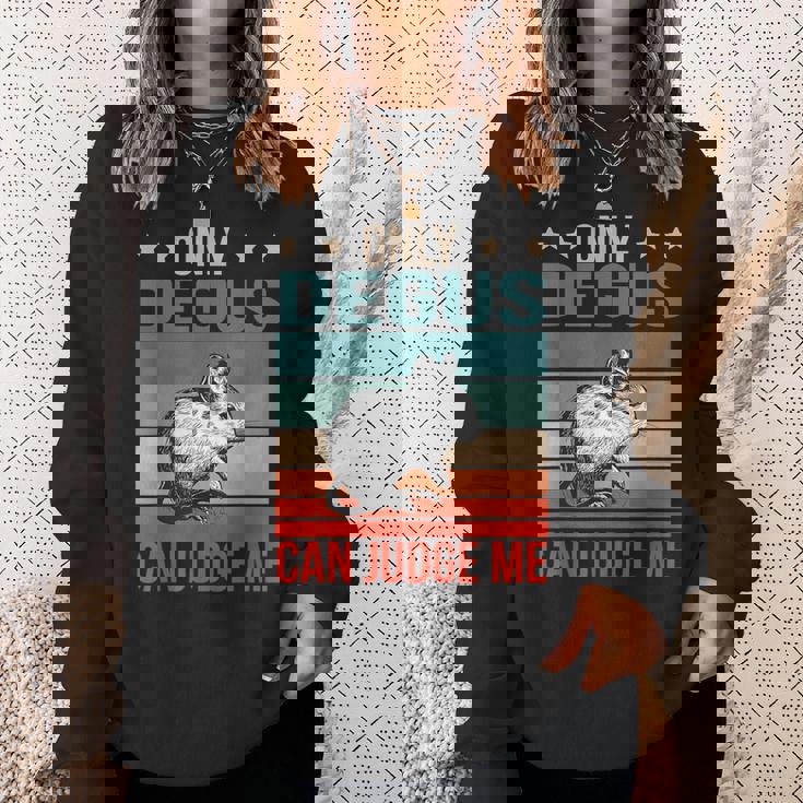 デグーは私を判断できる 齧歯類 デグー スウェットシャツ 彼女への贈り物