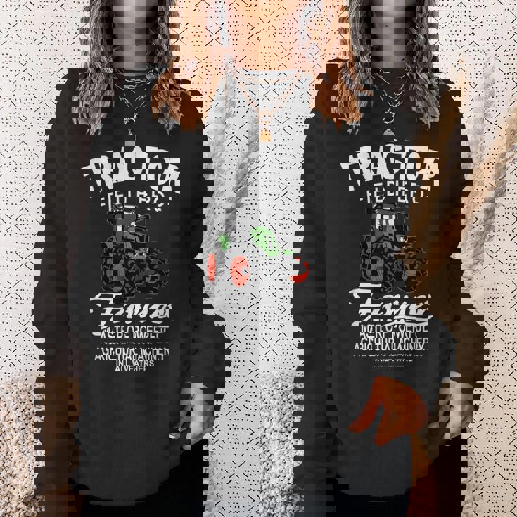 トラクター、トラクター、トラクター、農業 スウェットシャツ 彼女への贈り物