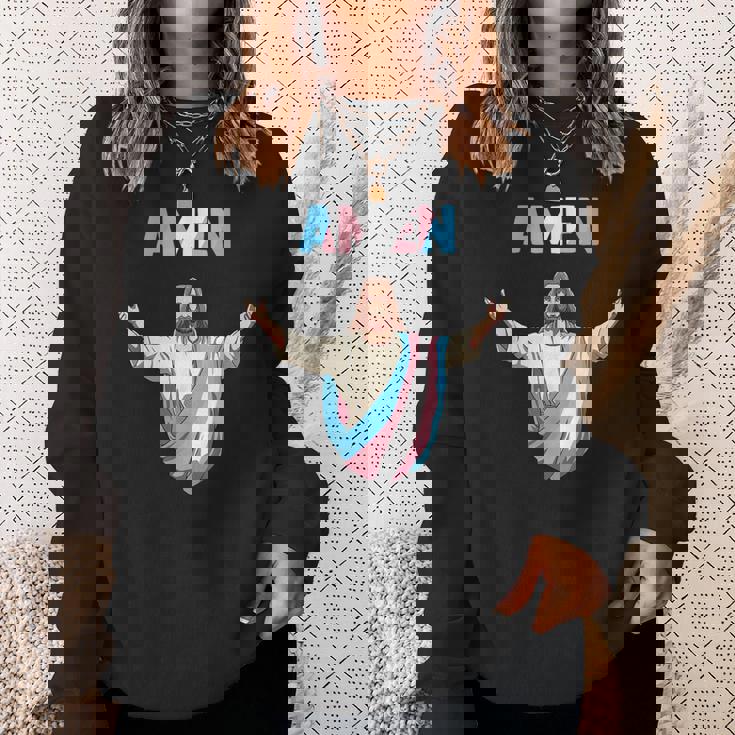 トランスジェンダー・ジーザス 誇りをもって信じ、信仰する。 スウェットシャツ 彼女への贈り物