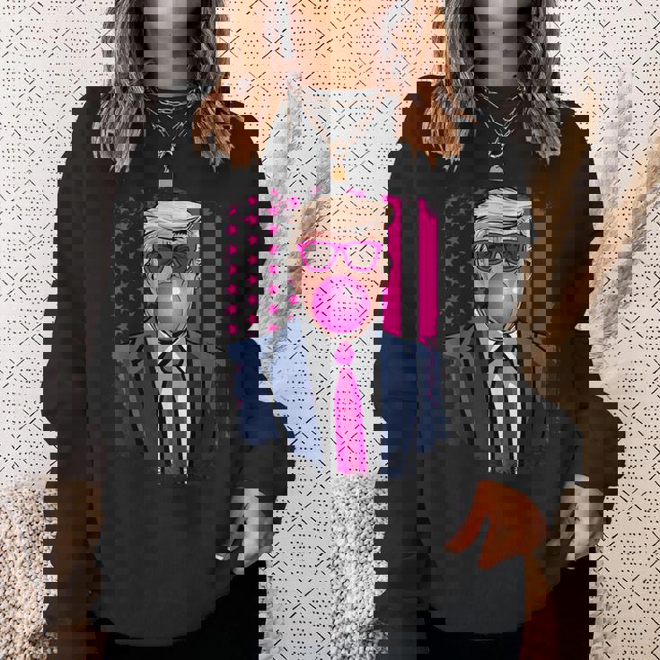 トランプ バブルガム アメリカ国旗 アメリカ トランプ スウェットシャツ 彼女への贈り物