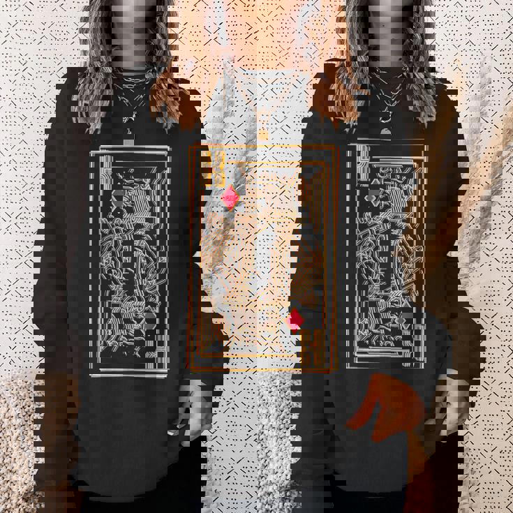 トランプ レトロ ダイヤモンド キング スウェットシャツ 彼女への贈り物