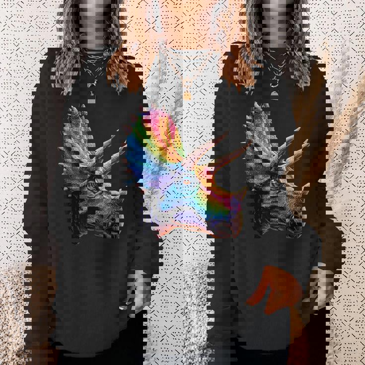 トリケラトプス 恐竜大好き かわいいトリケラトプス スウェットシャツ 彼女への贈り物