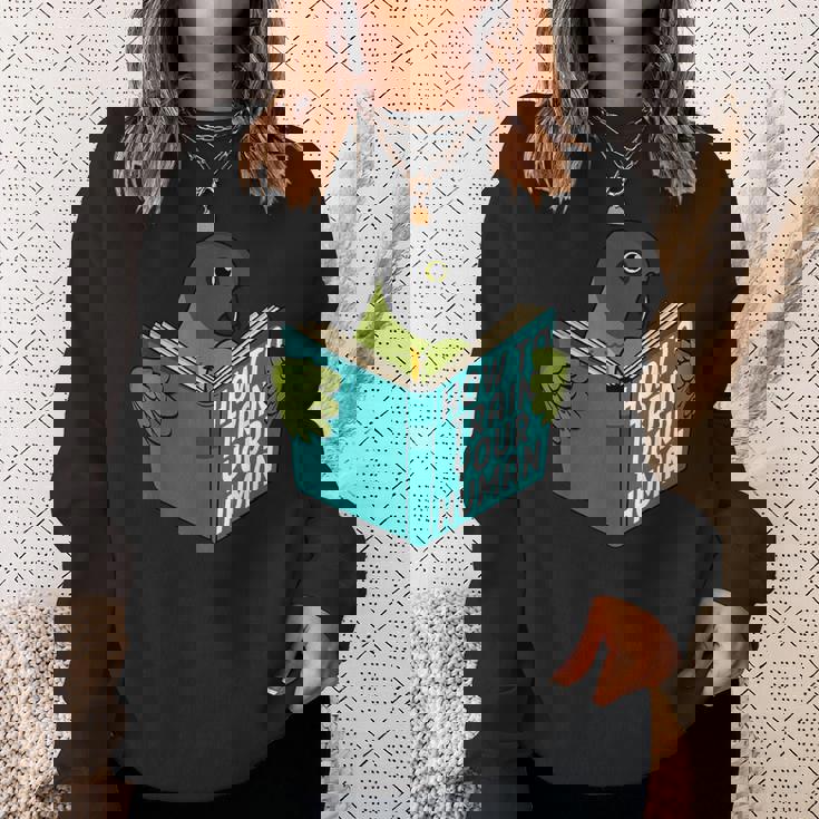 トレイン・ユア・ヒューマン I ブック・パロット I セネガルオウム スウェットシャツ 彼女への贈り物