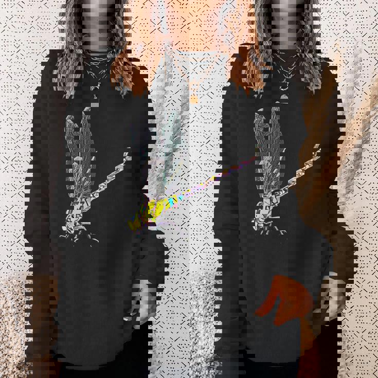 トンボ モチーフ 昆虫 カラフル 羽 虫 トンボ スウェットシャツ 彼女への贈り物