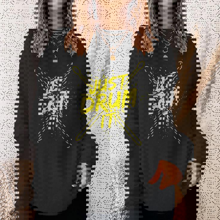 ドラムドラマーのドラマーミュージシャン衣装ドラマー スウェットシャツ 彼女への贈り物