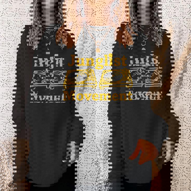 ドラムンベース レイバー ジャンクリスト ムーブメント Dj ターンテーブル アート デザイン スウェットシャツ 彼女への贈り物