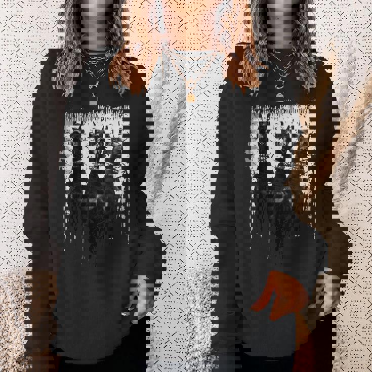 ドーベルマン・ピンシャー 黒と白の犬の恋人 スウェットシャツ 彼女への贈り物