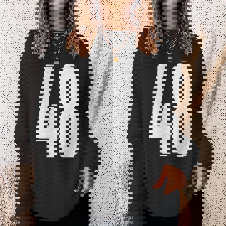 ナンバーフォーティーエイト 48 スポーツチーム制服 誕生日 48 スウェットシャツ 彼女への贈り物