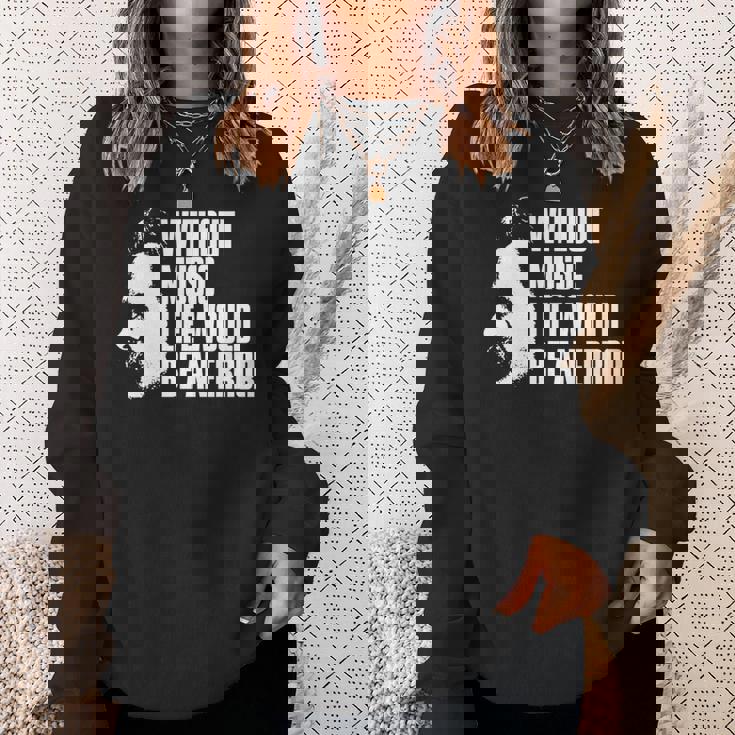 ニーチェの名言 音楽のない人生は間違いだろう 長袖tシャツ スウェットシャツ 彼女への贈り物