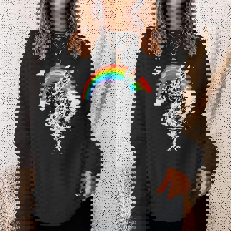 ハロウィーン 白いウサギ 不思議の国のアリス スウェットシャツ 彼女への贈り物