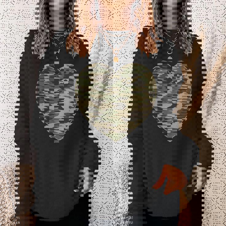 ハート迷彩服 レディース メンズ 迷彩 ミリタリー タクティカル スウェットシャツ 彼女への贈り物